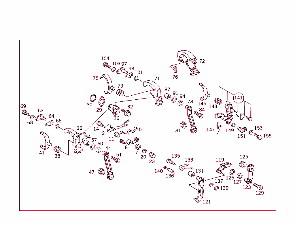 Shifting Fork,Swinging Shift Link, Shift Lever