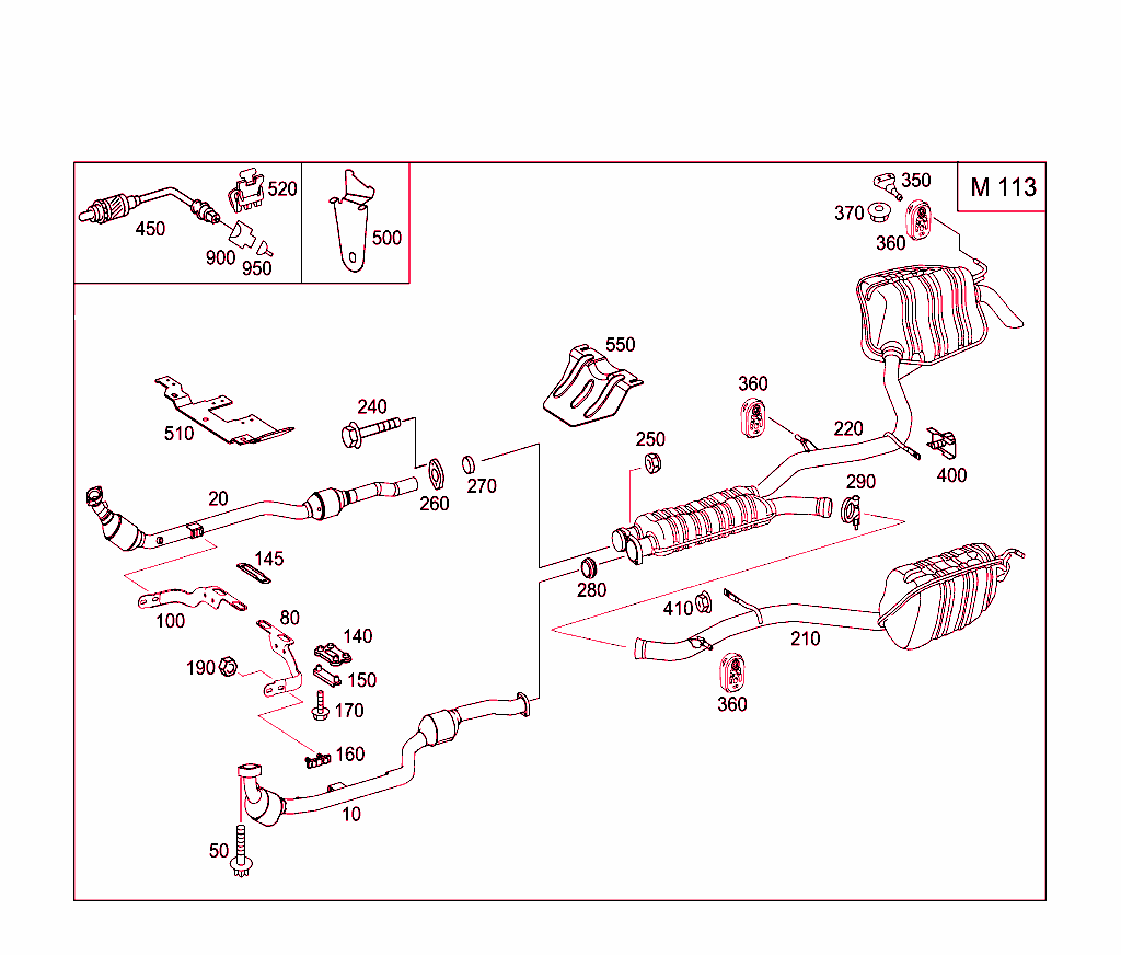 Exhaust System Used On Eight-Cylinder Gasoline Vehicles