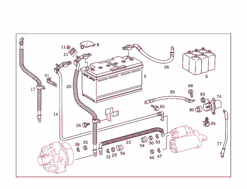 Battery,Starter/Alternator Cable
