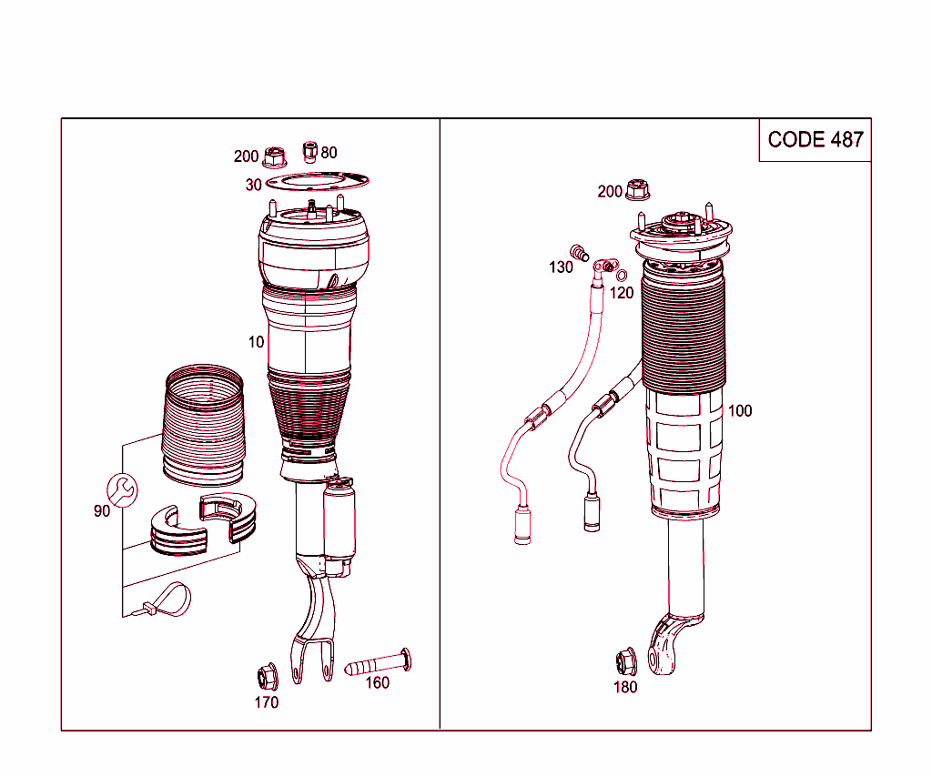 Spring Strut And Spring Strut Mounting Front