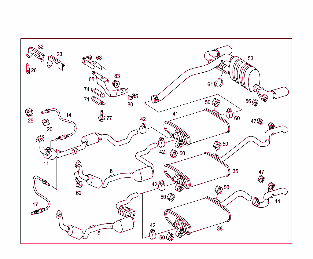 Exhaust System Used On Eight-Cylinder Gasoline Vehicles