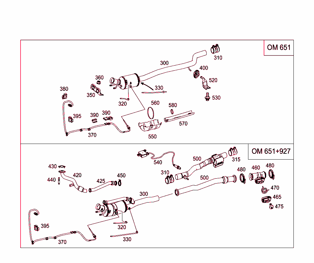 Exhaust System For Four-Cylinder Diesel Vehicles