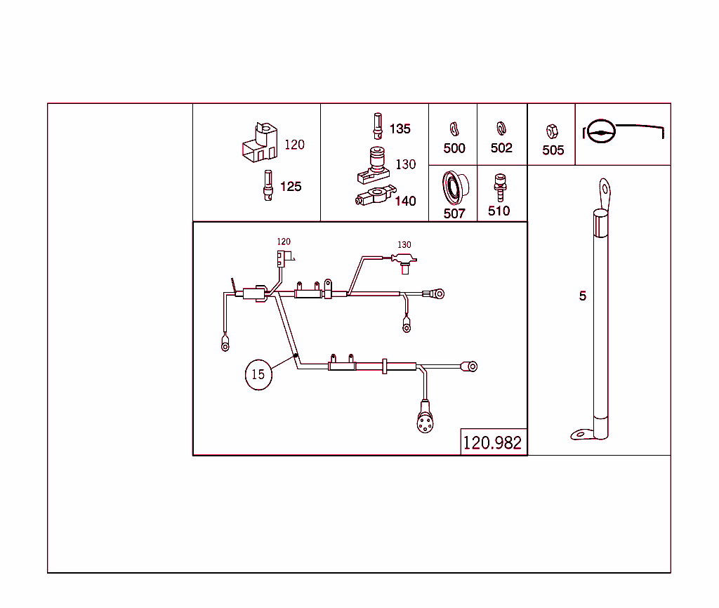 Starter And Ground Cable Harness 982/983