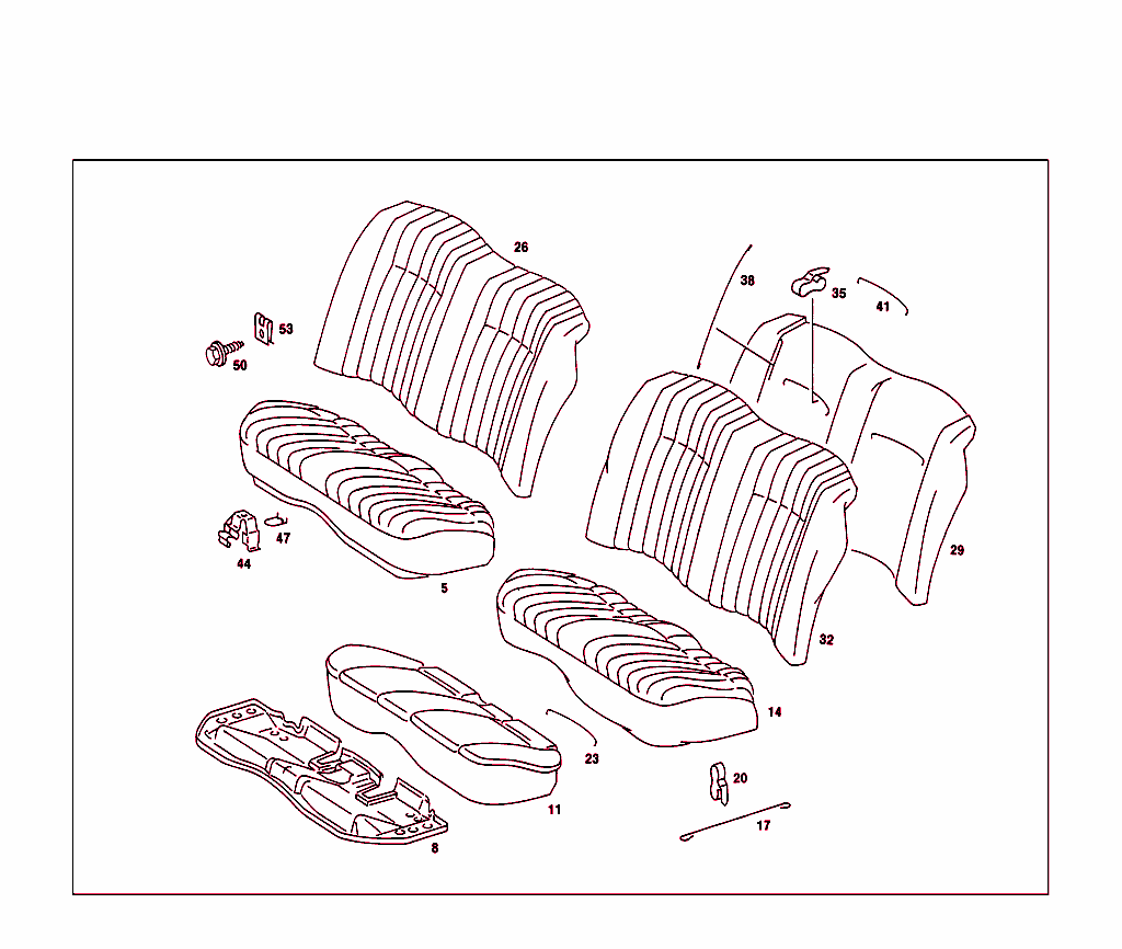 Rear Seat Cushion,Rear Backrest