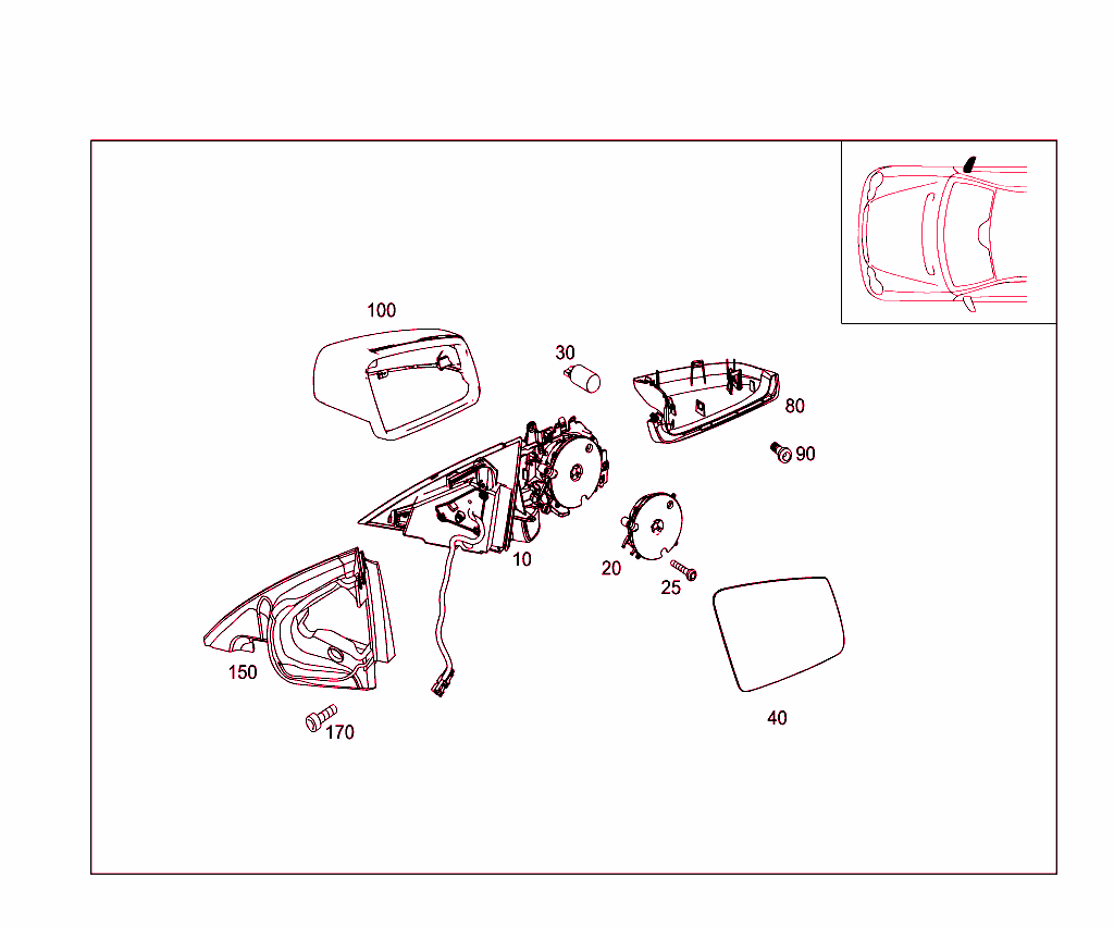 Right Outside Rearview Mirror