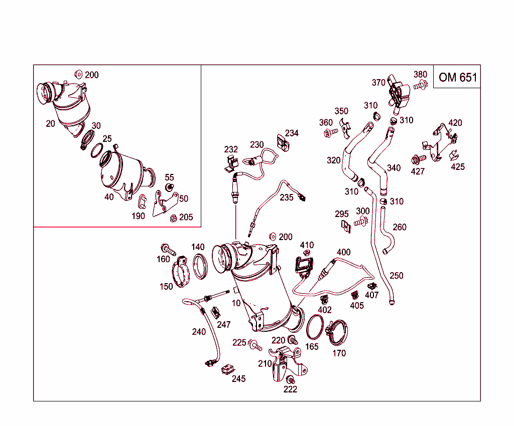 Exhaust System For Four-Cylinder Diesel Vehicles