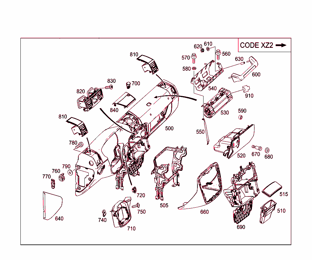 Instrument Panel And Gloves Compartment Box With Passenger Air Bag