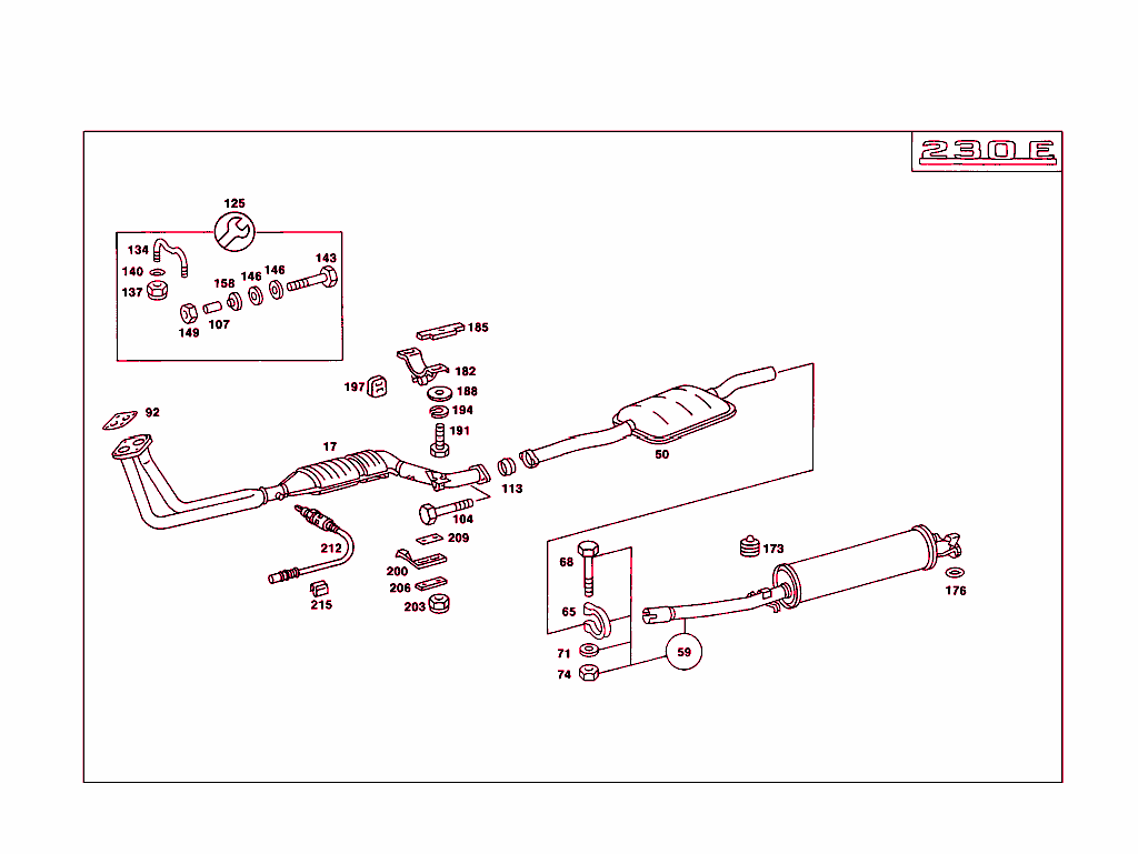 Exhaust System Used On Four-Cylinder Gasoline Vehicles