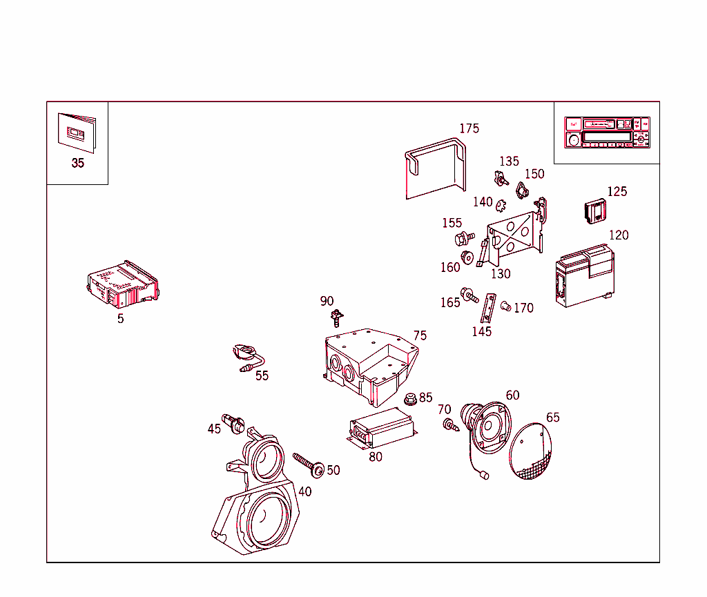 Radio Set, Remote Control, Amplifier, Cd-Player, Loudspeaker