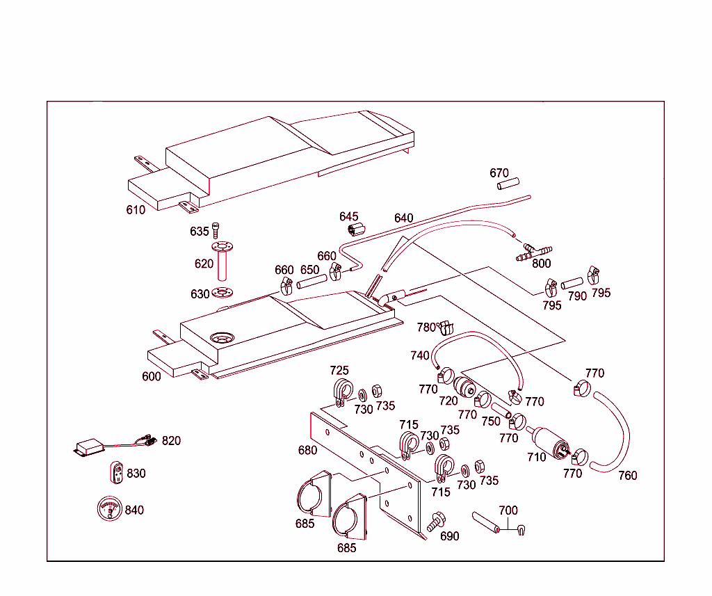Fuel Tank With Attachment Parts