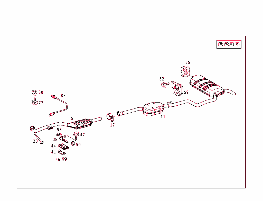 Exhaust System Used On Four-Cylinder Gasoline Vehicles