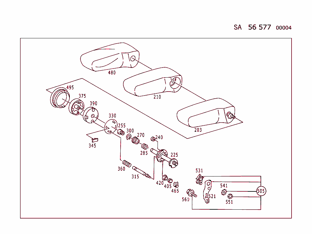 Front Backrests, Leather (For Type 201,Electrical Parts, See Standard Version, Group 82)