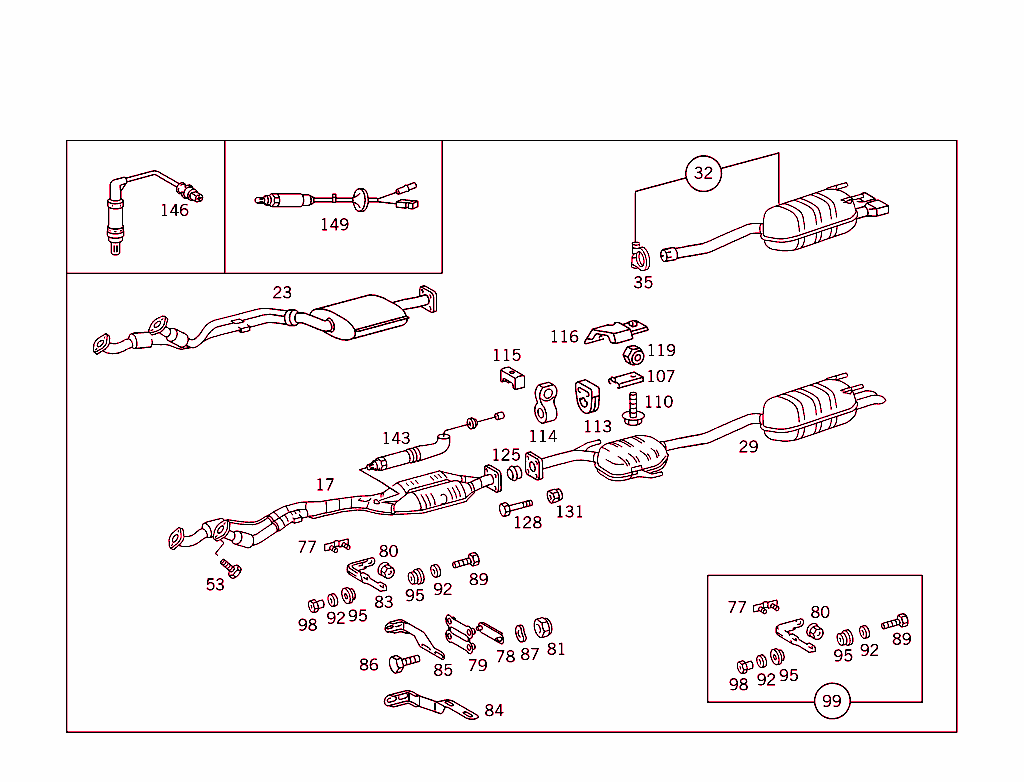 Exhaust System Used On Six-Cylinder Gasoline Vehicles