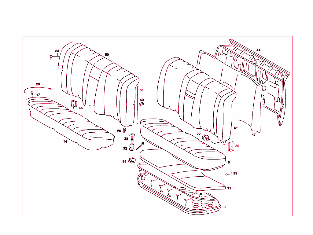 Rear Seat Cushion,Rear Backrest
