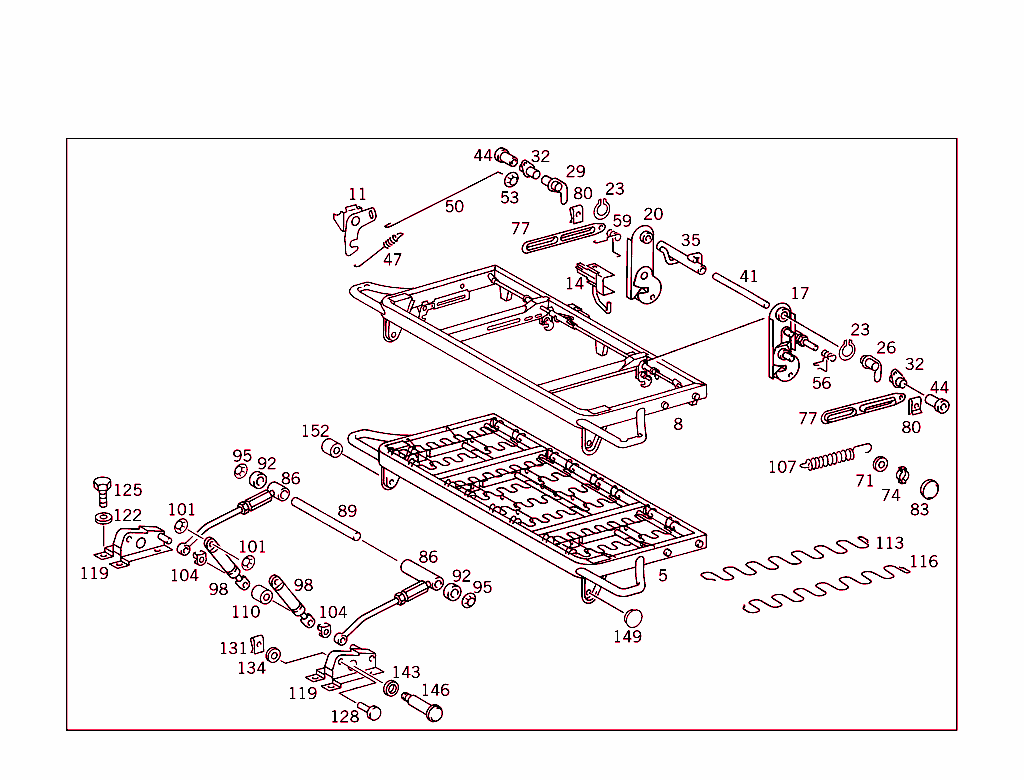 Rear Seat Support & Cushion Frame