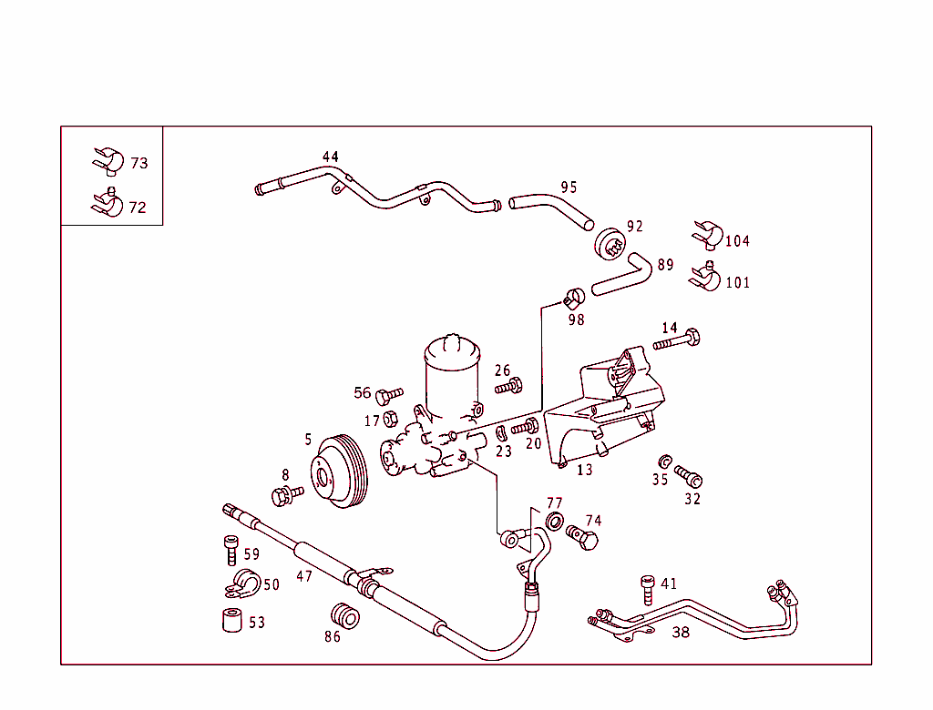 Power Steering Pump Attachment Parts