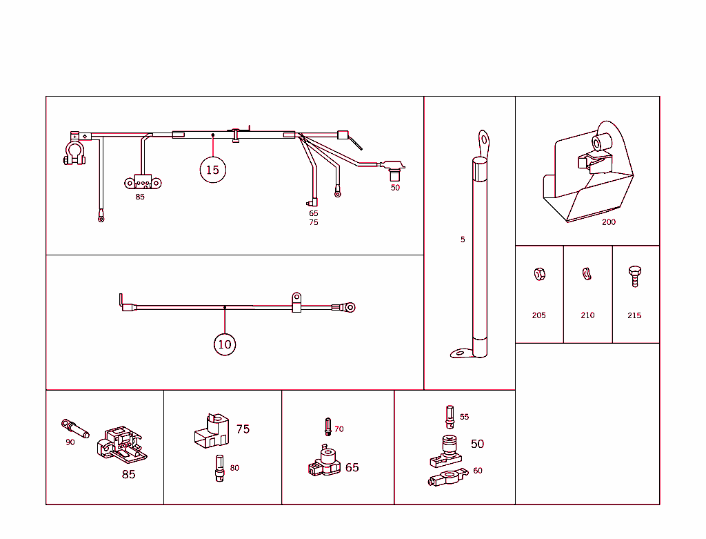 Starter Cable Harness And Ground Harness,E-Class