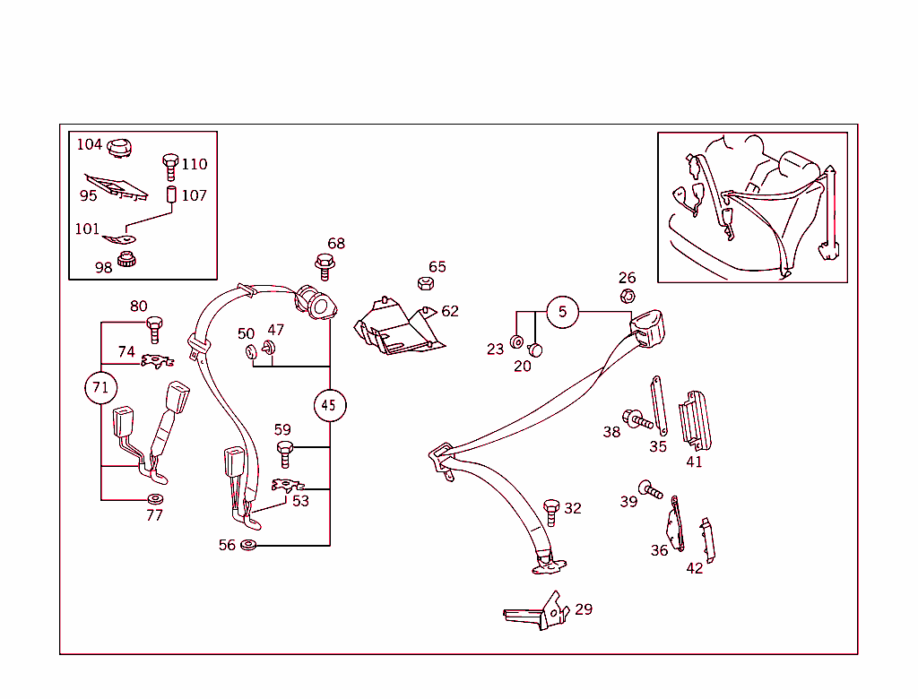Rear Seat Safety Belt