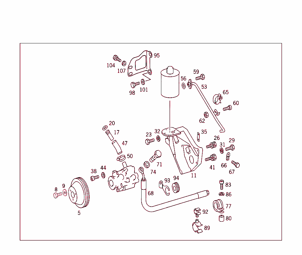 Power Steering Pump Attachment Parts