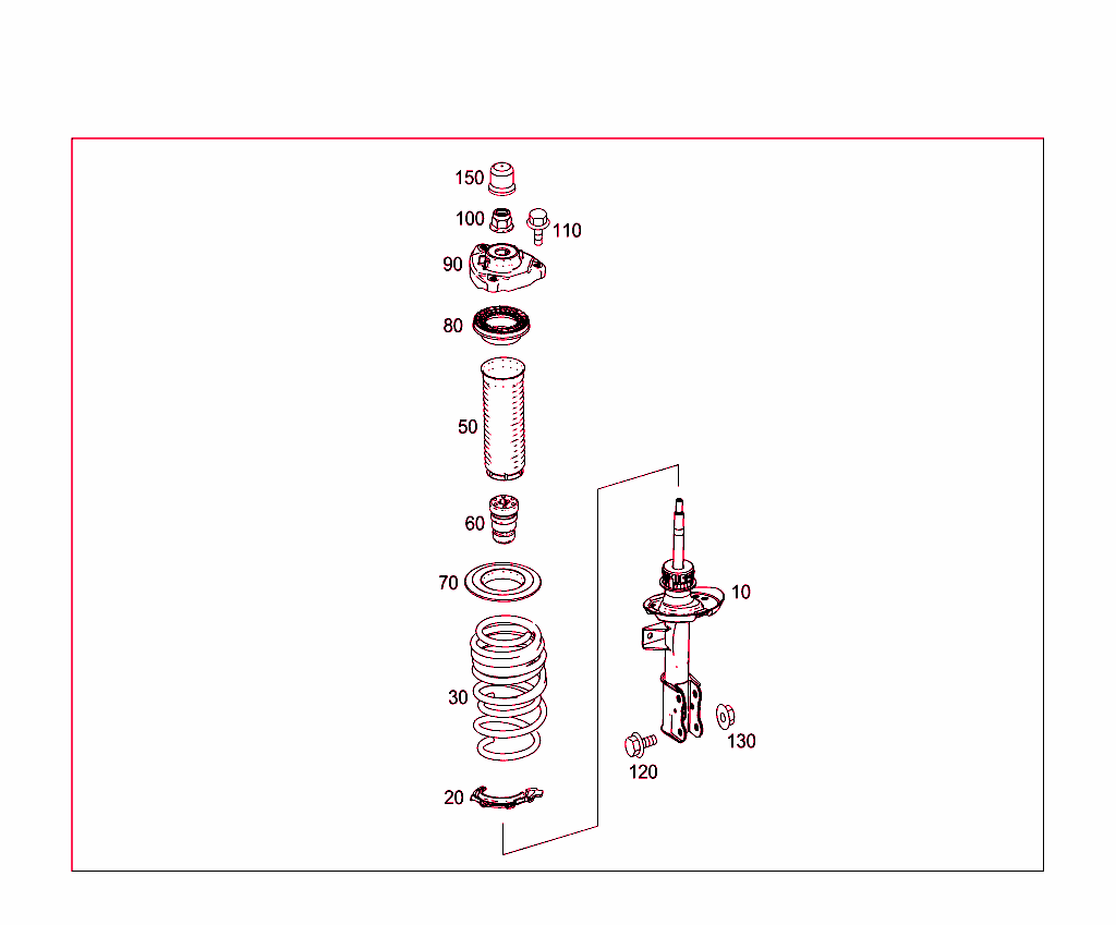 Spring Strut And Spring Strut Mounting Front