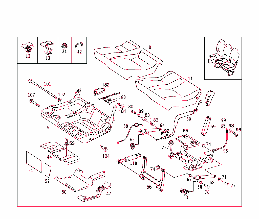 Rear Seat Cushion,Rear Backrest