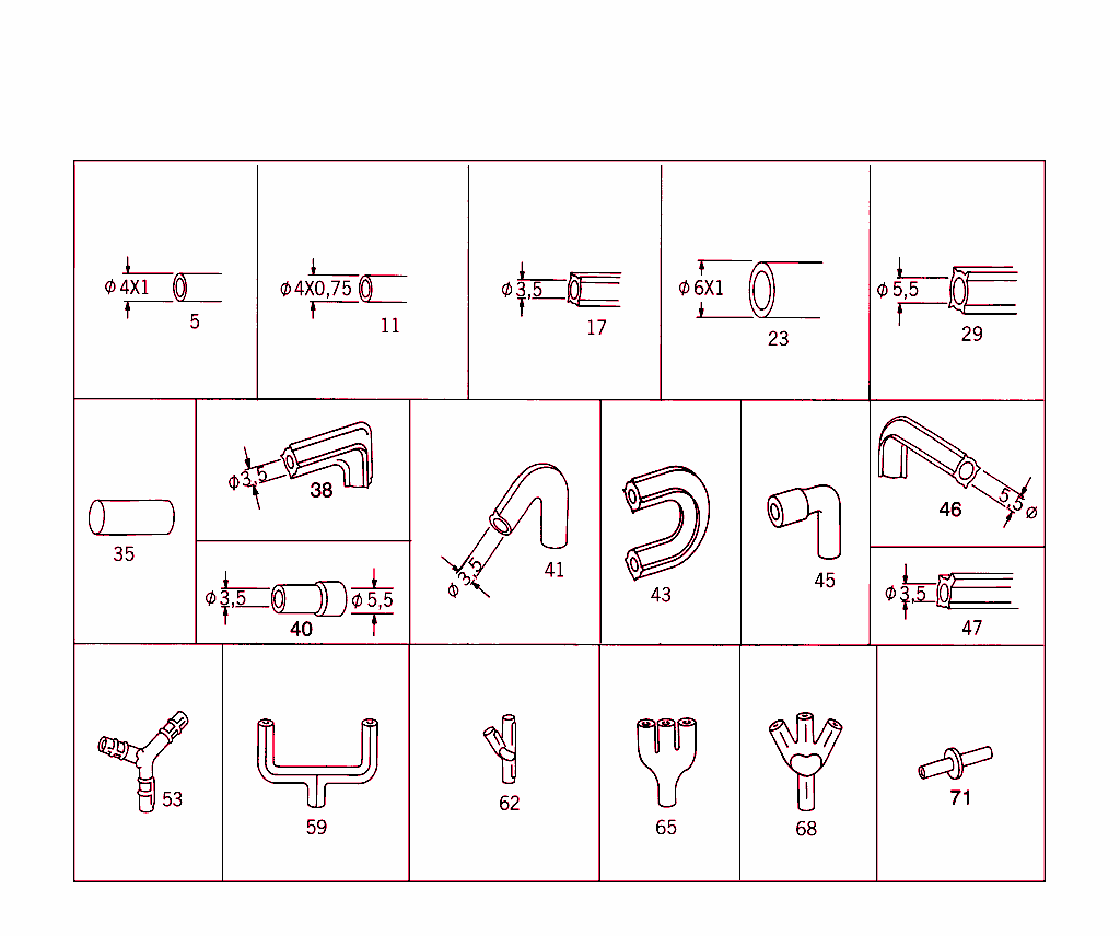 Collective Illustration Vacuum System Connecting Parts