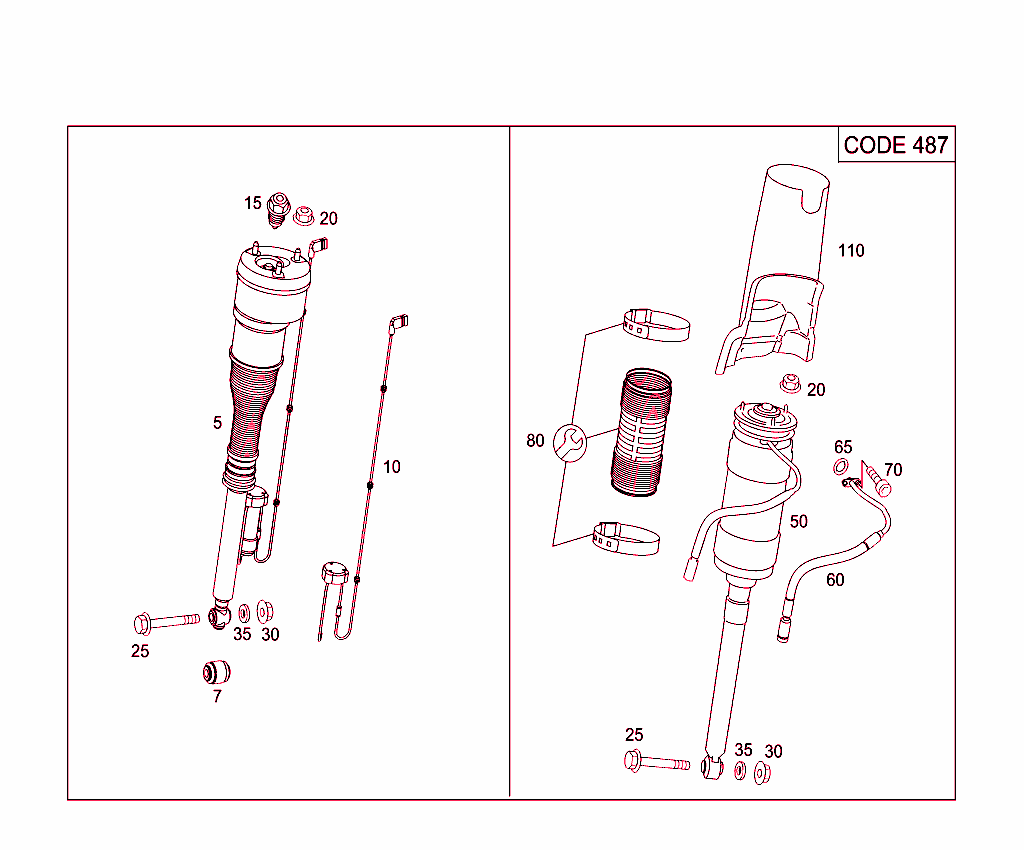Spring Strut And Spring Strut Mounting Rear
