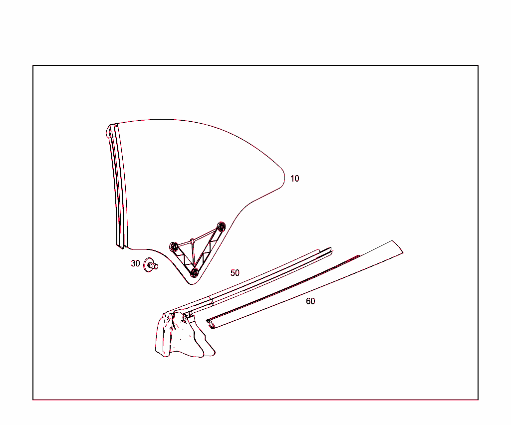 A 238 673 07 00 Sealing Rail Mercedes | YoshiParts
