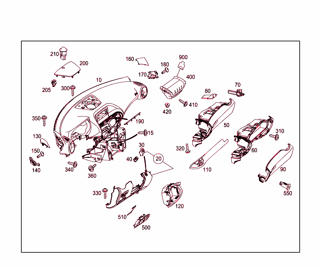 Instrument Panel And Gloves Compartment Box With Passenger Air Bag