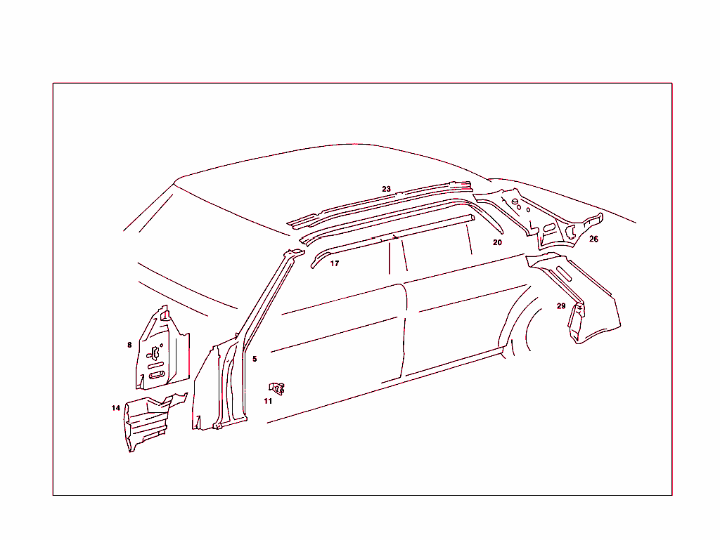 Side Panel And Roof Front Rail