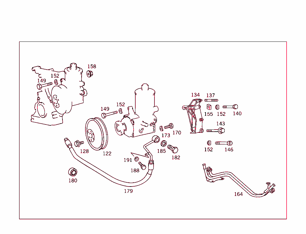 Power Steering Pump Attachment Parts