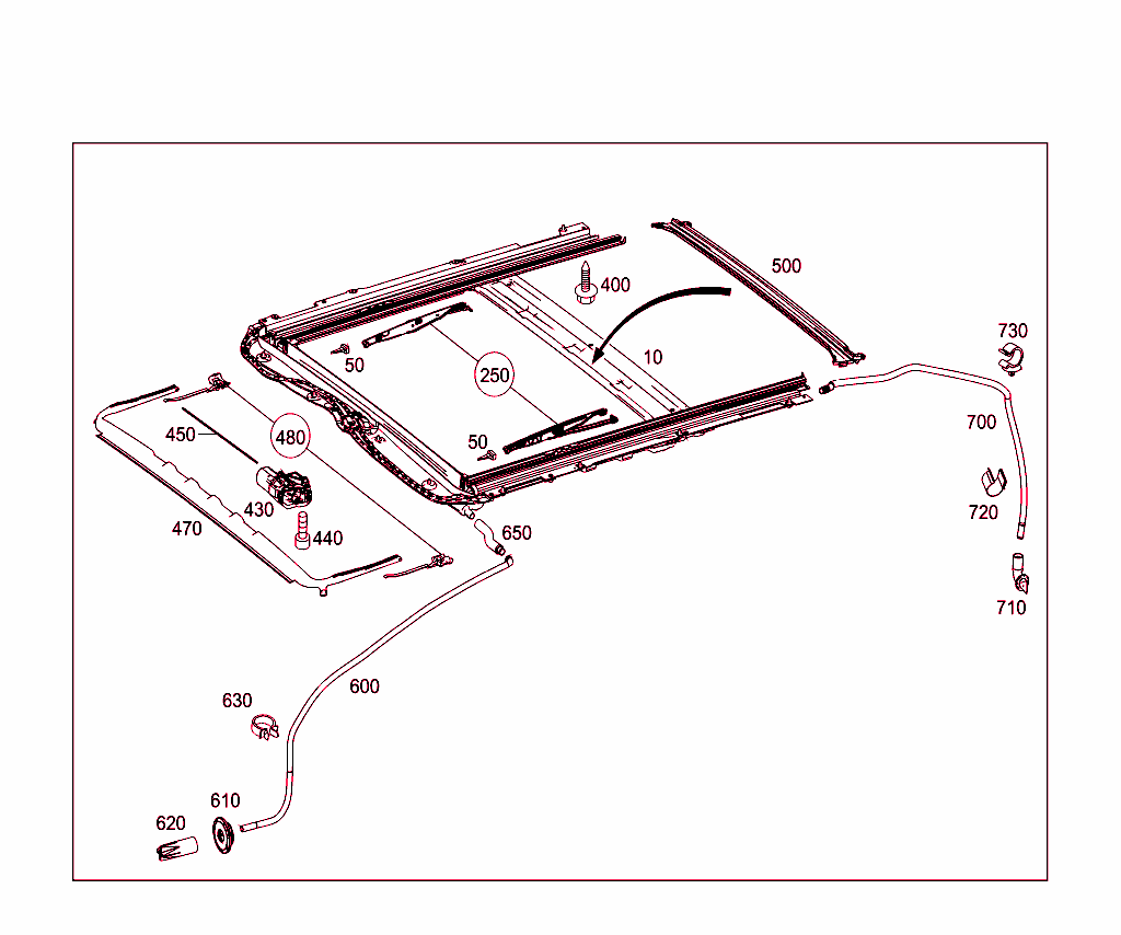 Sliding/Lifting Roof Frame