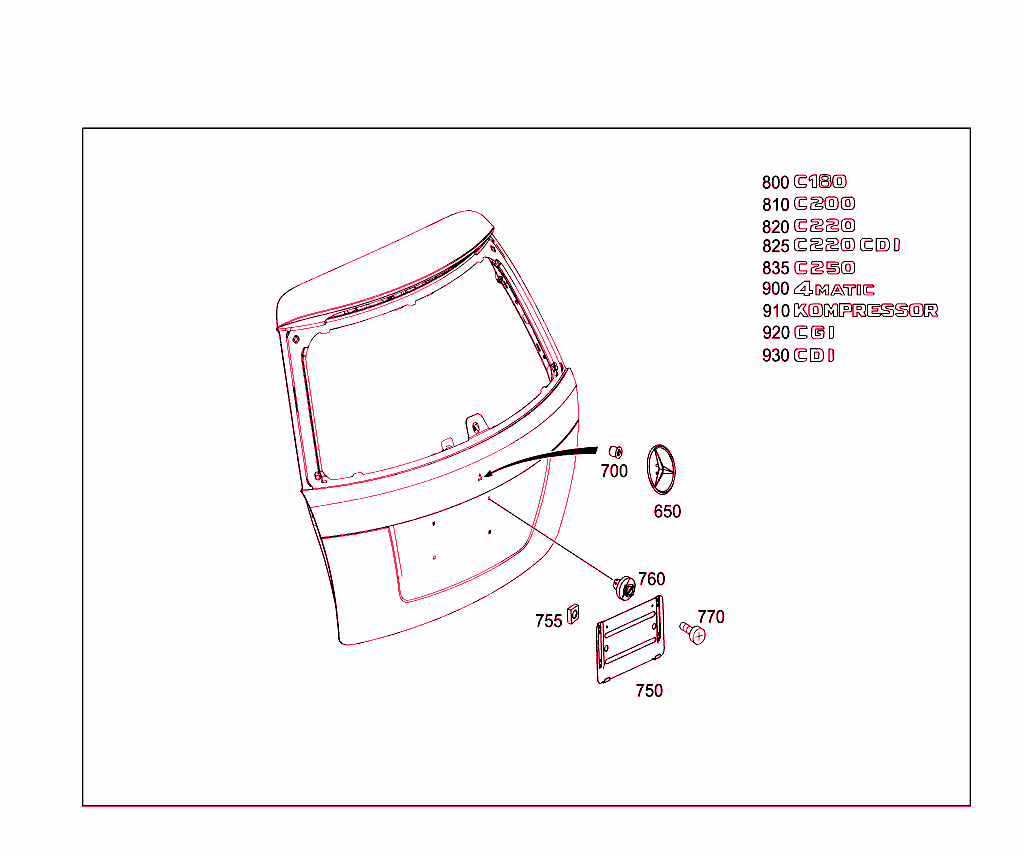 Rear Panel Door Attachment Parts, Rear Panel Door Window