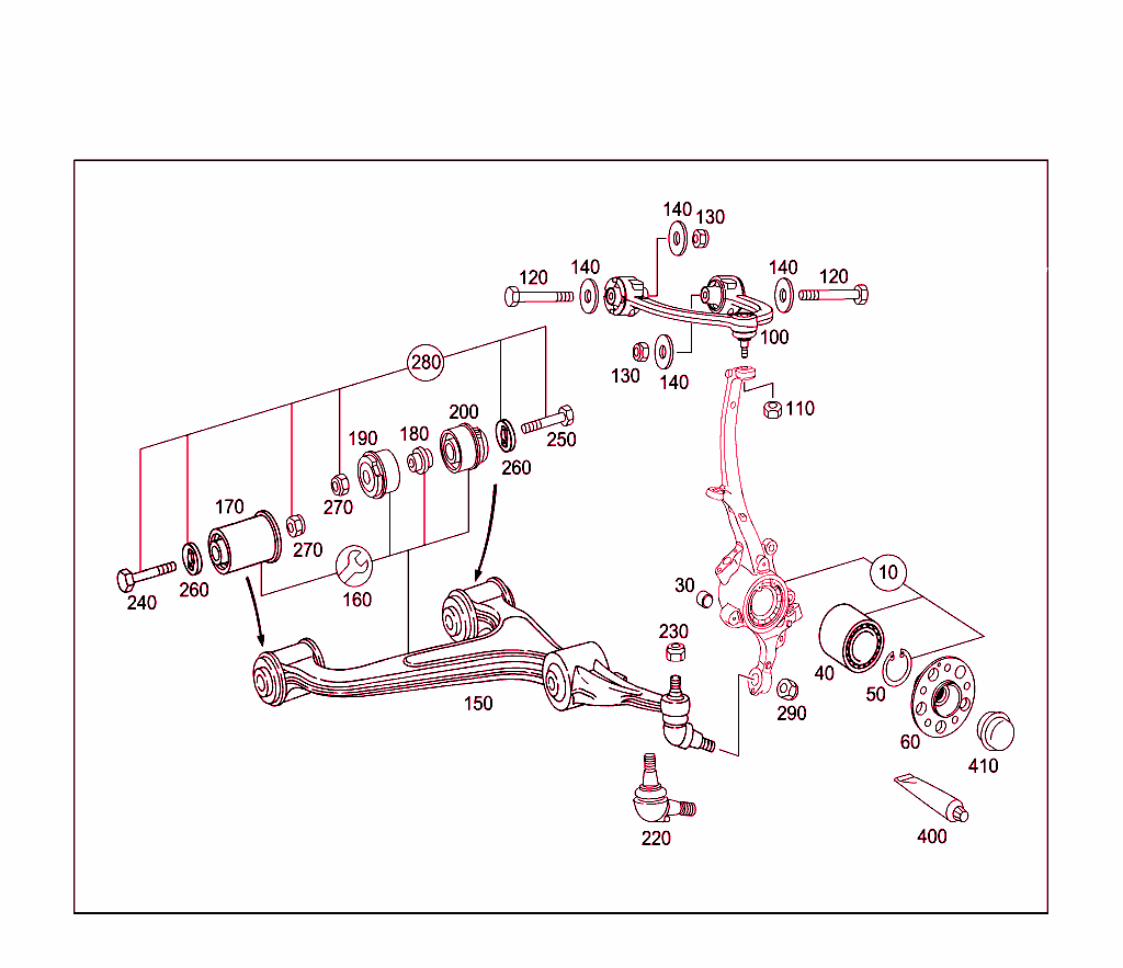 4Matic Steering Knuckle & Control Arm