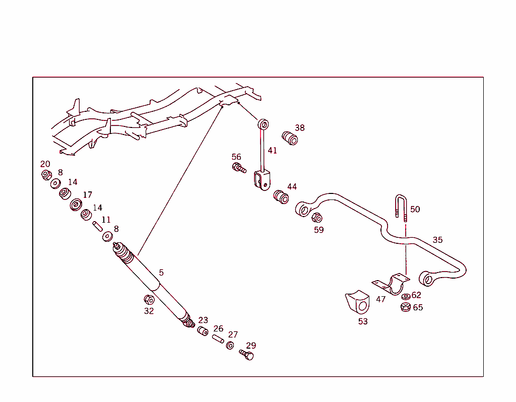 Rear Axle Torsion Bar & Shock Absorbers
