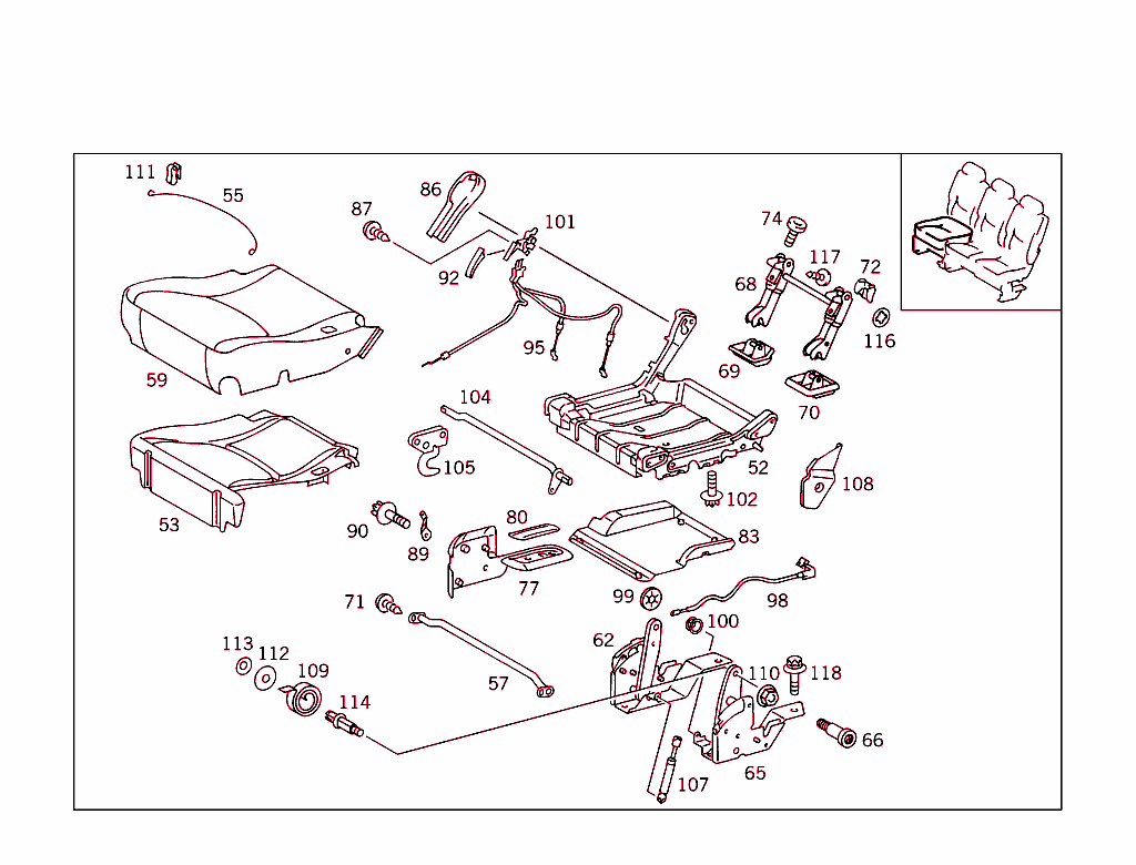 Rear Seat Cushion,Rear Backrest