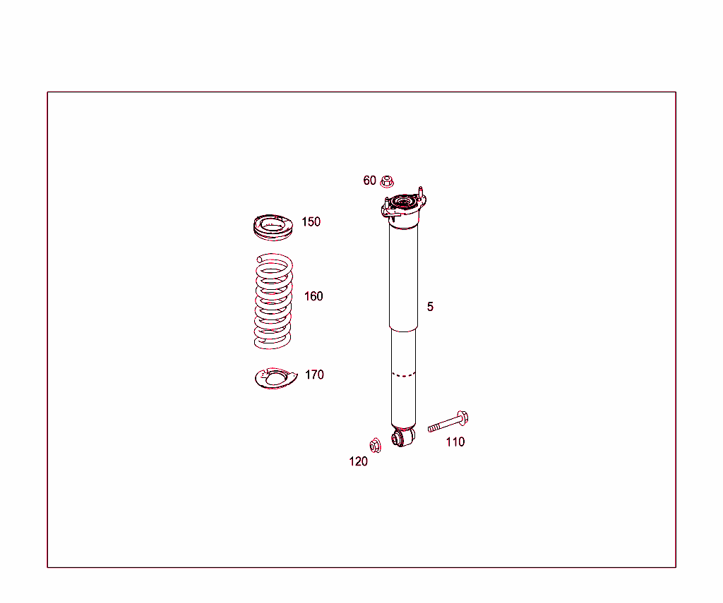 Spring Strut And Spring Strut Mounting Rear