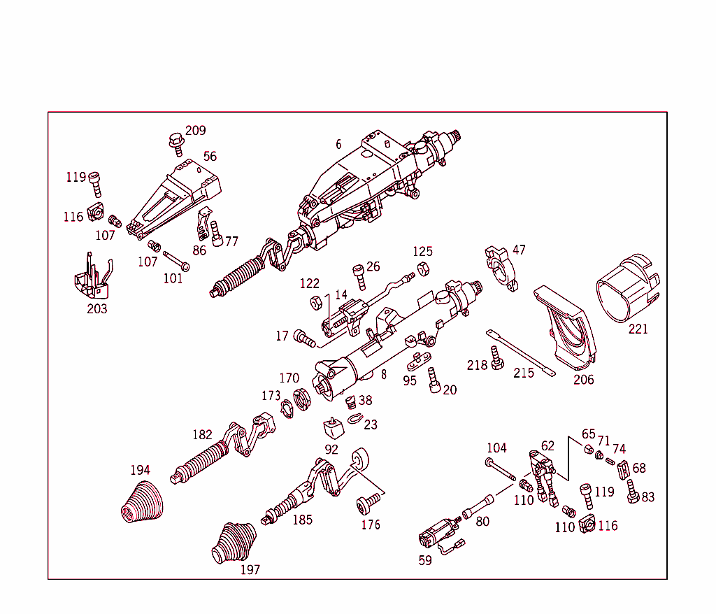 Steering Column Jacket Tube And Steering Shaft,Electrically Adjustable