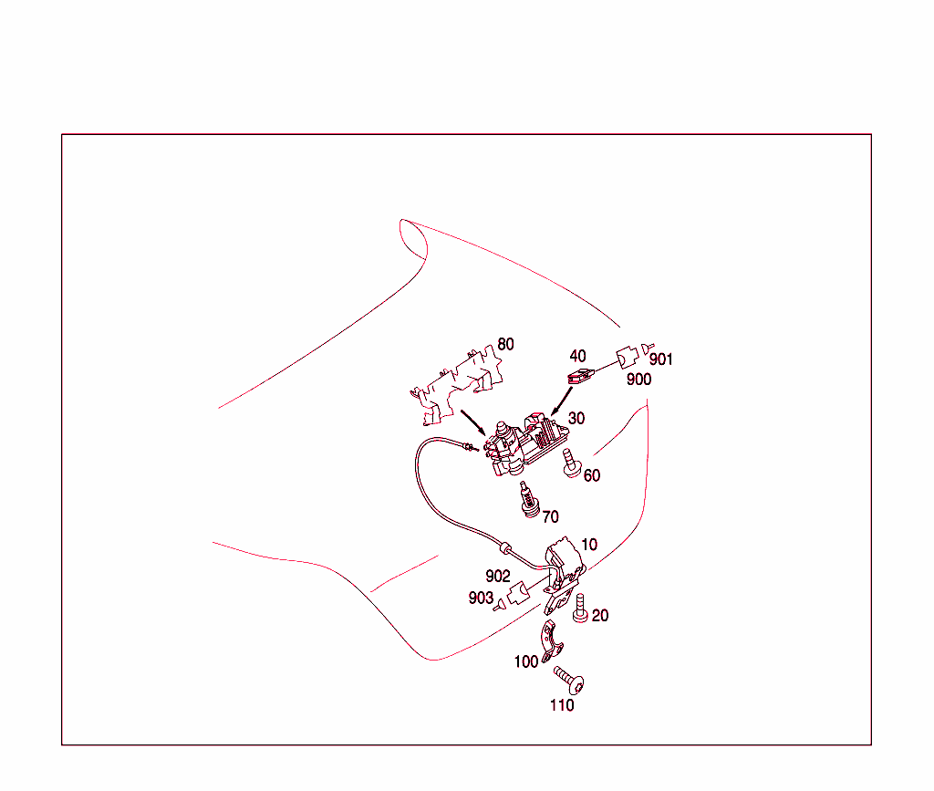 Rear Lid Latch-Type Lock, Rear Lid Attachment Parts