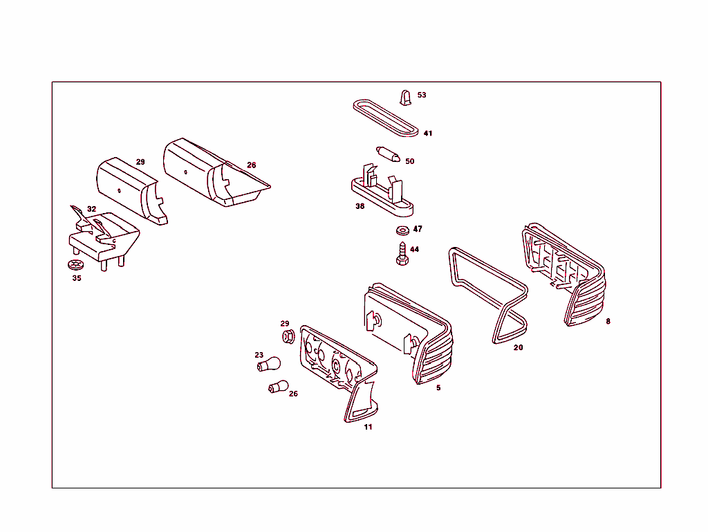 Rear Lamps, Additional Stop Light, And License Plate Lamp