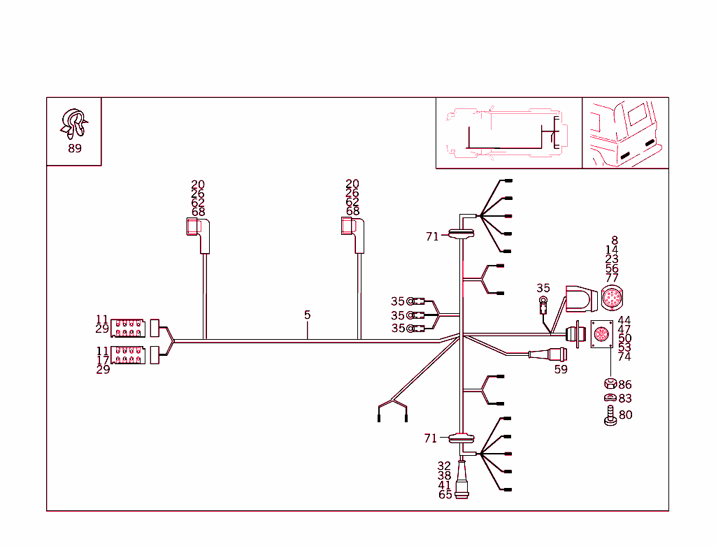 Tail Lamp Cable Harness