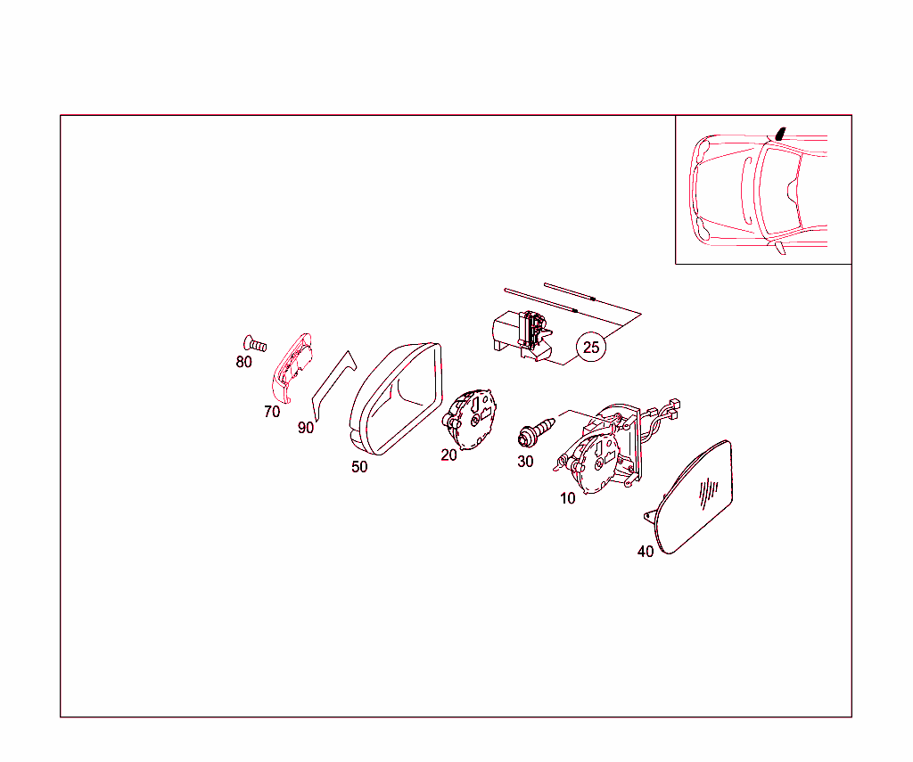 Right Outside Rearview Mirror