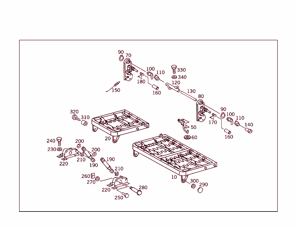 Rear Seat Support & Cushion Frame Split (1/3:2/3)