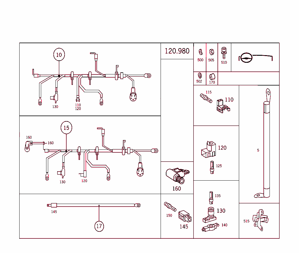Starter And Ground Cable Harness 980/981