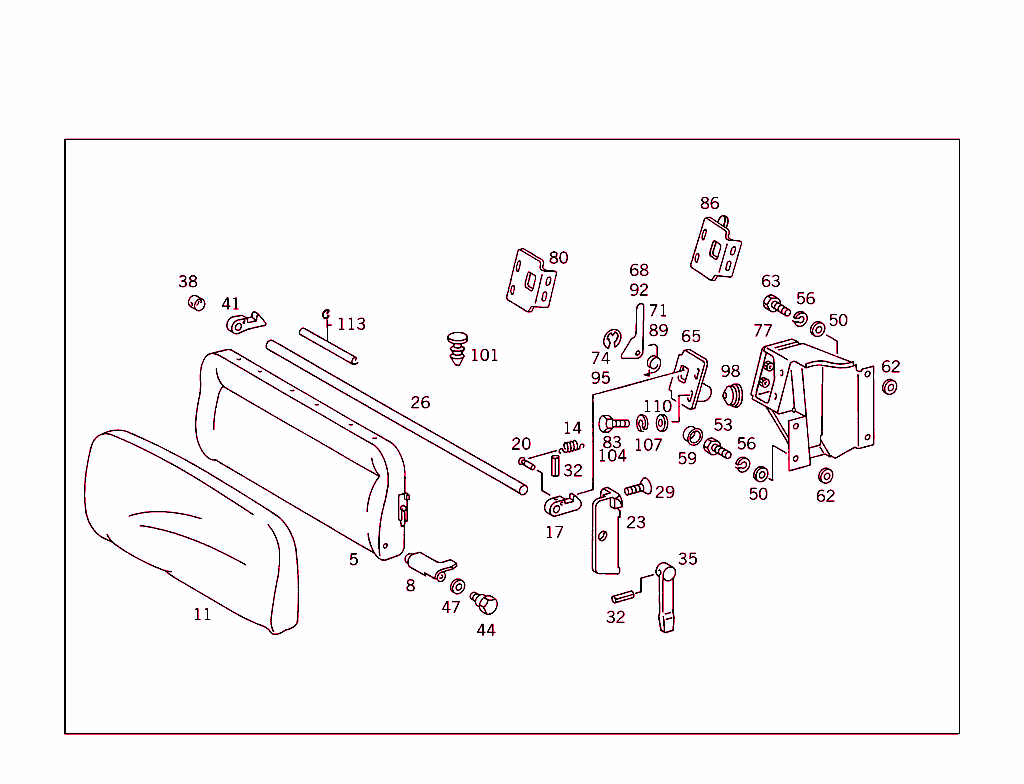 Rear Seat Support & Cushion Frame
