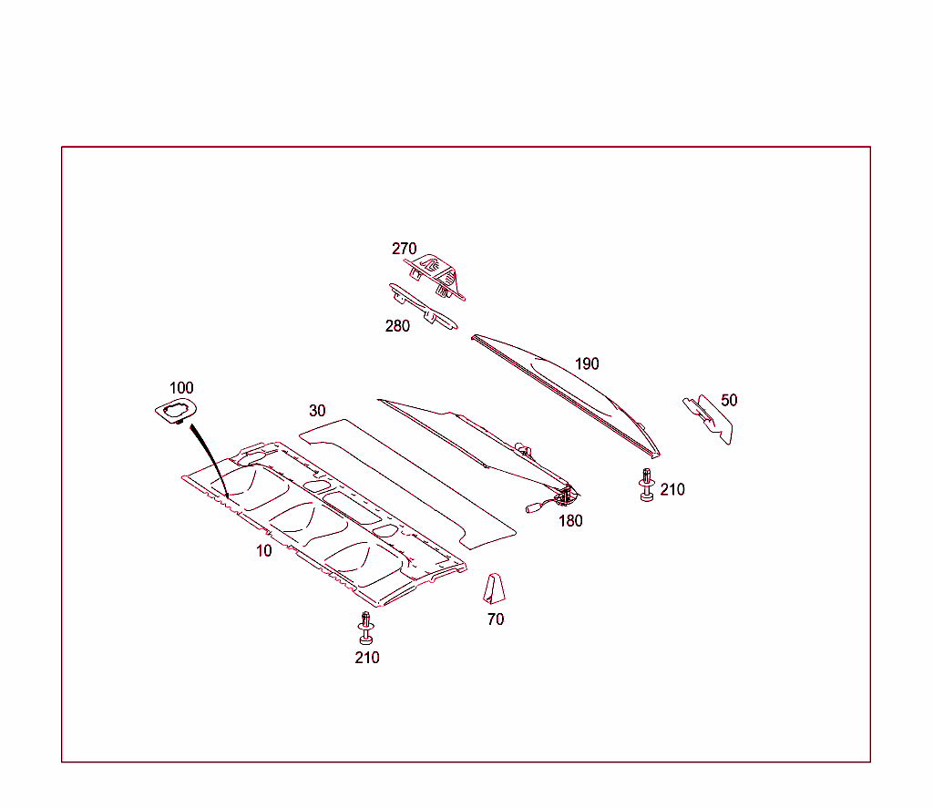 Hat Tray And Roller Blind Rear Window
