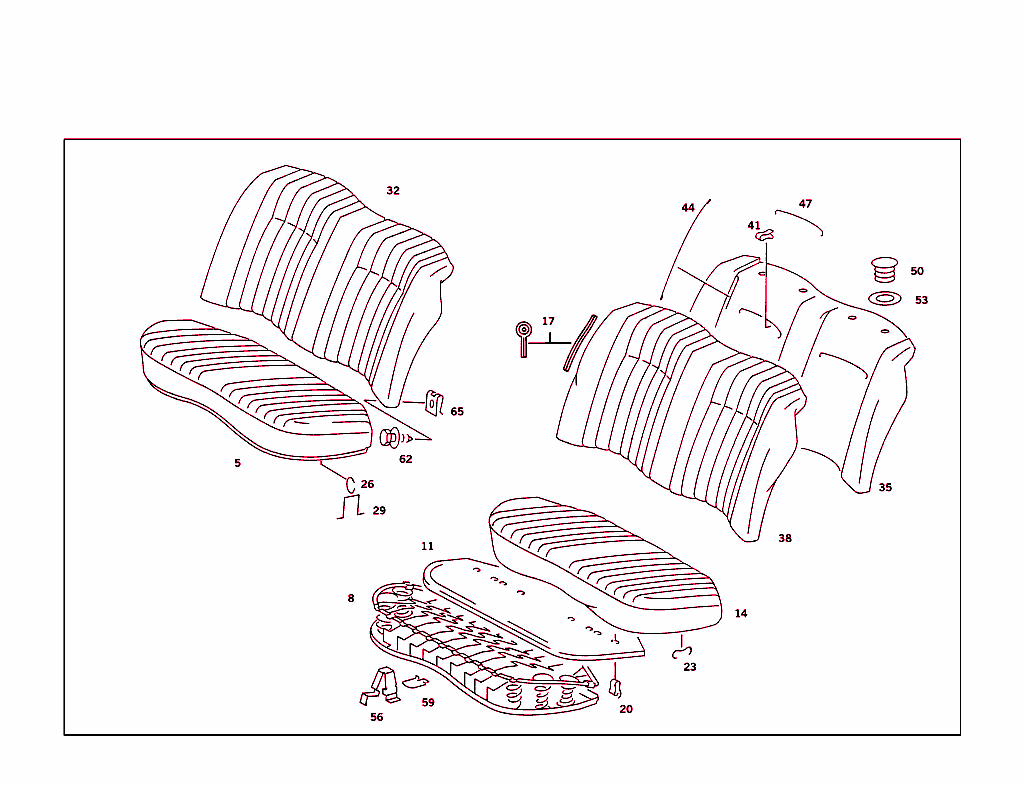 Rear Seat Cushion,Rear Backrest