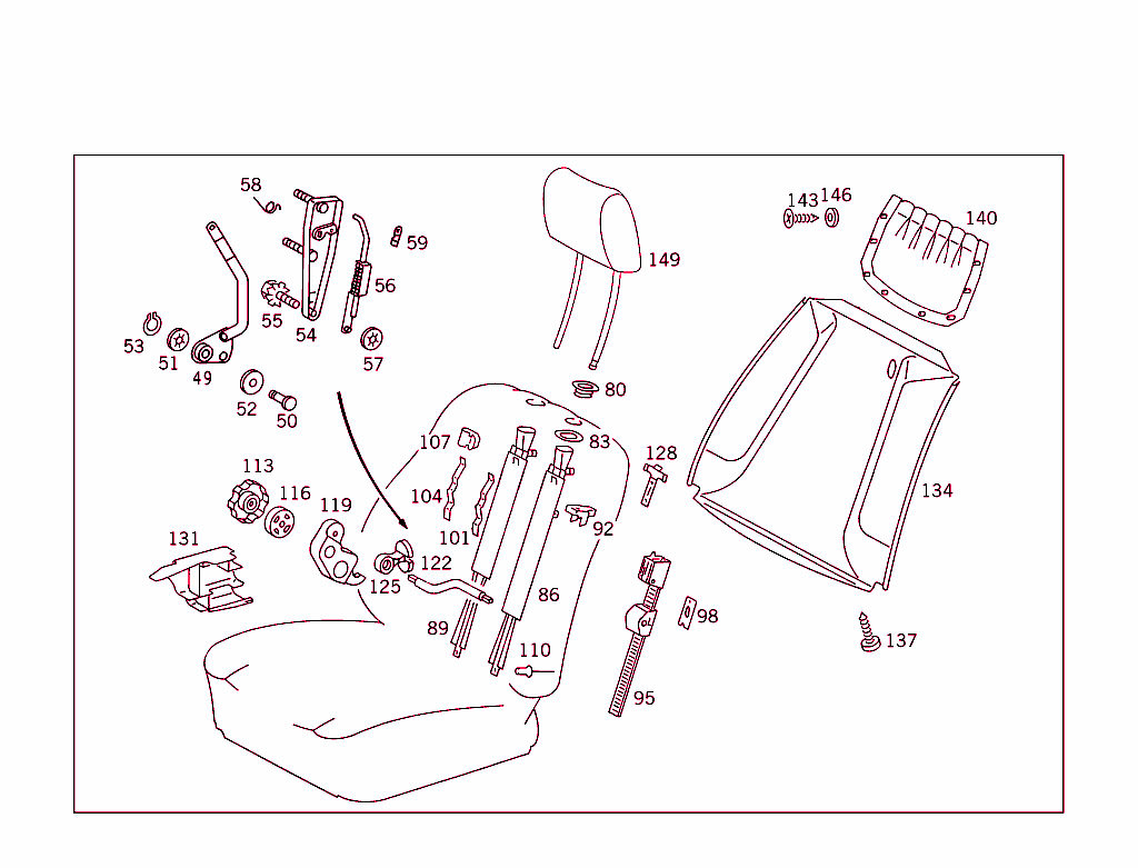 Front Seat And Headrest