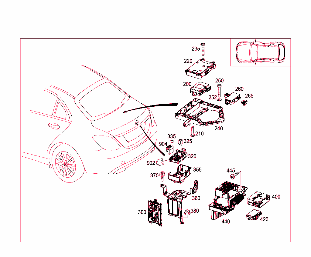 Control Modules And Relay In Trunk