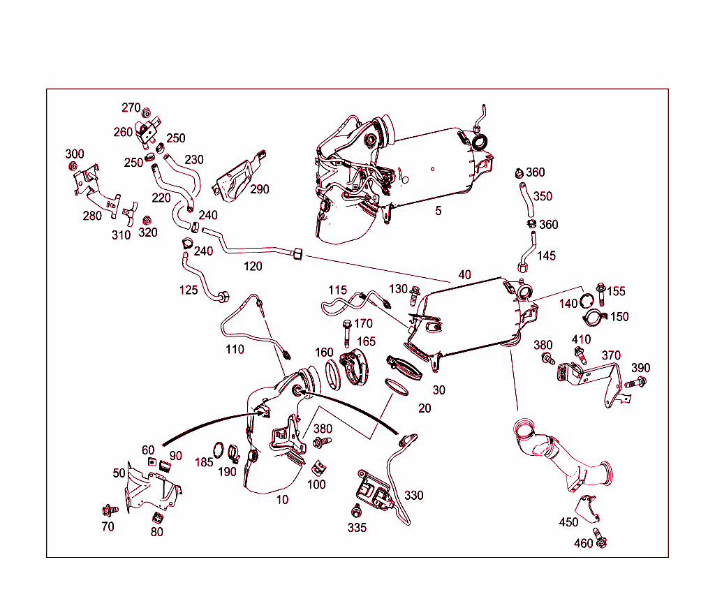Exhaust System For Four-Cylinder Diesel Vehicles
